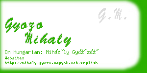 gyozo mihaly business card